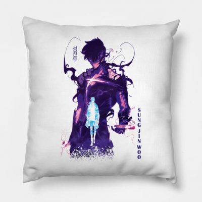 Solo Leveling Sung Jin Woo Throw Pillow Official onepiece Merch