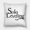 Solo Leveling Typography Throw Pillow Official onepiece Merch