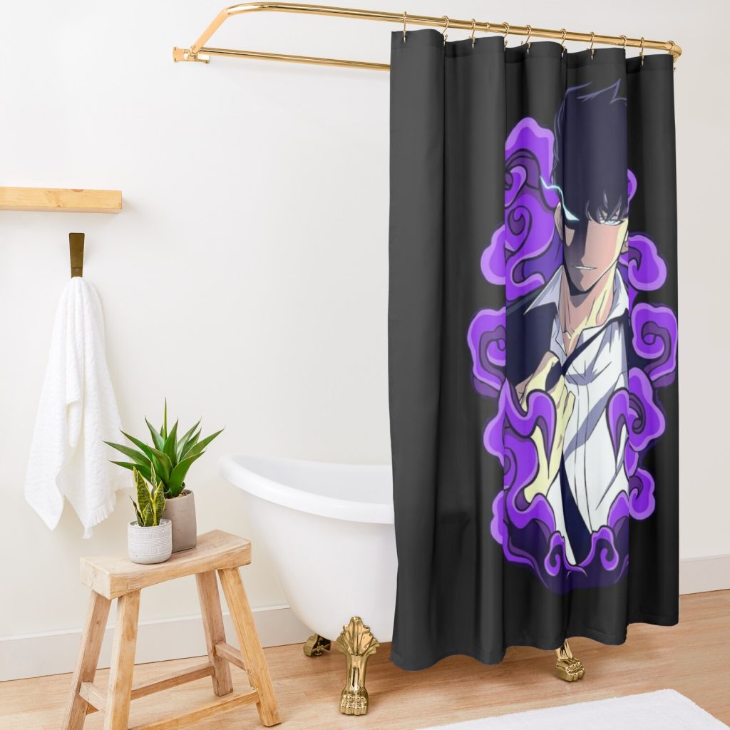 Solo Leveling Sung Jin Woo Shower Curtain Official Solo Leveling Merch