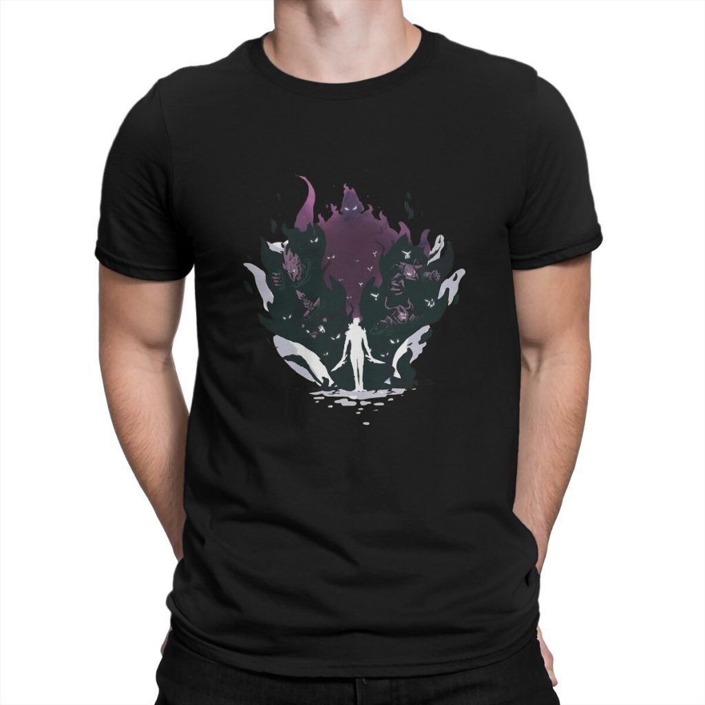 Shadow Monarch Men T Shirt Solo Leveling Anime Amazing Tees Short Sleeve Crewneck T Shirt Graphic - Solo Leveling Merch