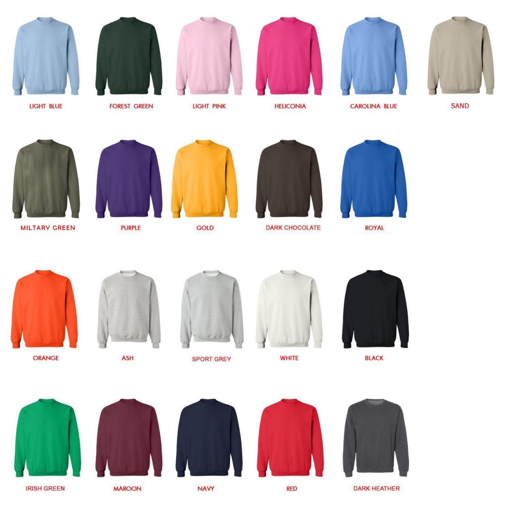 sweatshirt color chart - Solo Leveling Merch